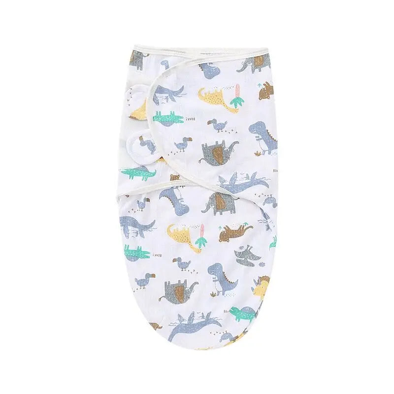 Cotton Cartoon Printed Baby Blanket Hat Set