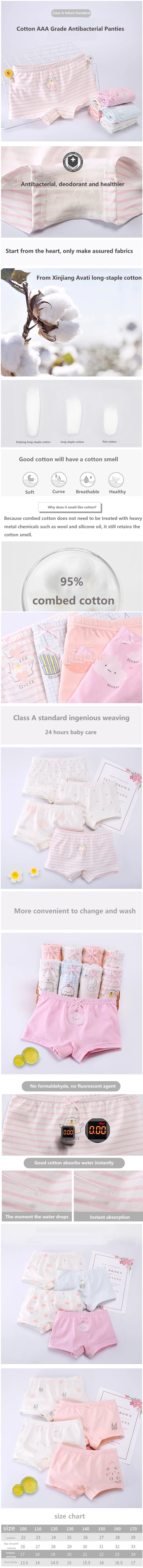 Children's Cotton Boxer Briefs for Girls
