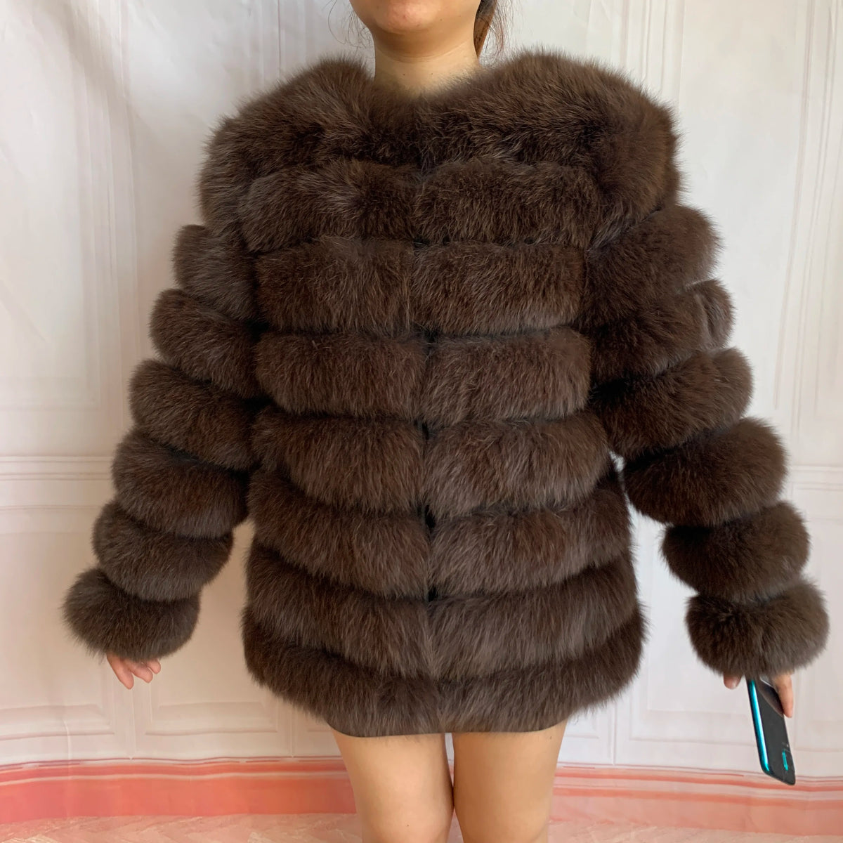 4in1 Real Fox Fur Coat for Women