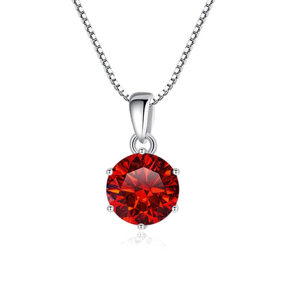 Moissanite Pendant Necklace 925 Sterling Silver Women