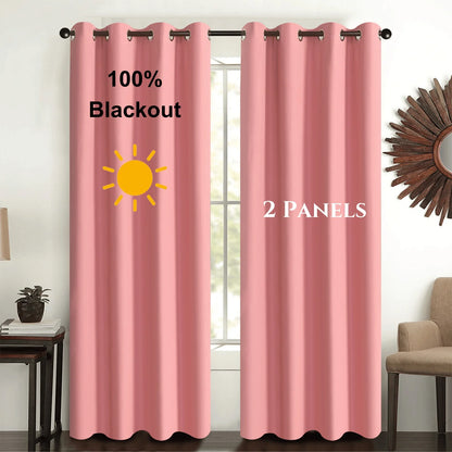 Modern Blackout Curtains - 100% Polyester, UV Protection