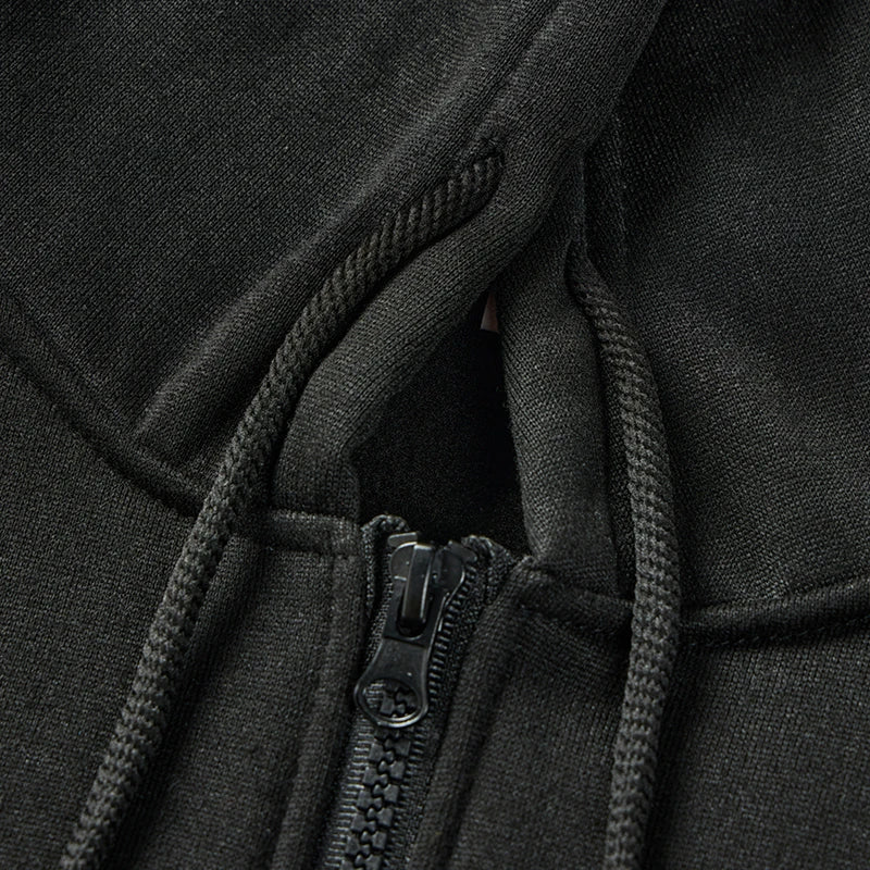 Men's Casual Long Sleeve Zipper Hoodie Jacket