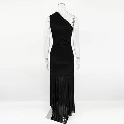 Ticketsx Off Shoulder Backless Slim Long Dress
