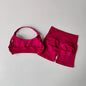 Peach High Waist Seamless Sports Bra and Shorts Set