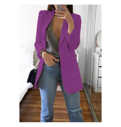 Slim Fit Polo Neck Cardigan Women's Coat