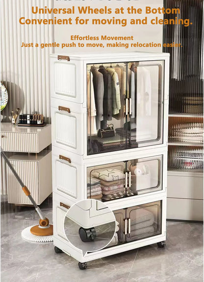 Multi-Layer Plastic Storage Cabinet for Home Use