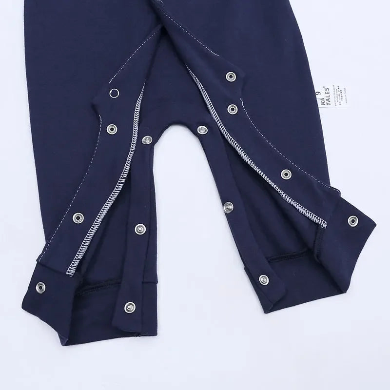 Cotton Long Sleeve Baby Rompers for Boys 0-24 Months