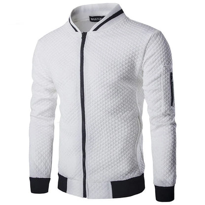 Men's Casual Hooded Tracksuit Jacket with Zipper Pockets