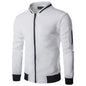 Men's Casual Hooded Tracksuit Jacket with Zipper Pockets