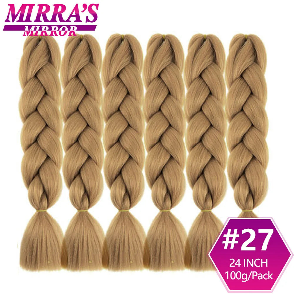 24 Inch Jumbo Braiding Hair Extensions Synthetic Ombre