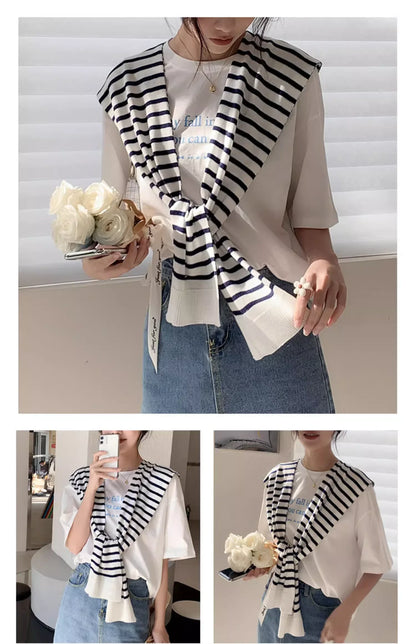 Wool Triangle Scarf for Women - Multi-functional Knitted Scarf