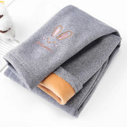 Fleece-Lined Thermal Leggings for Girls