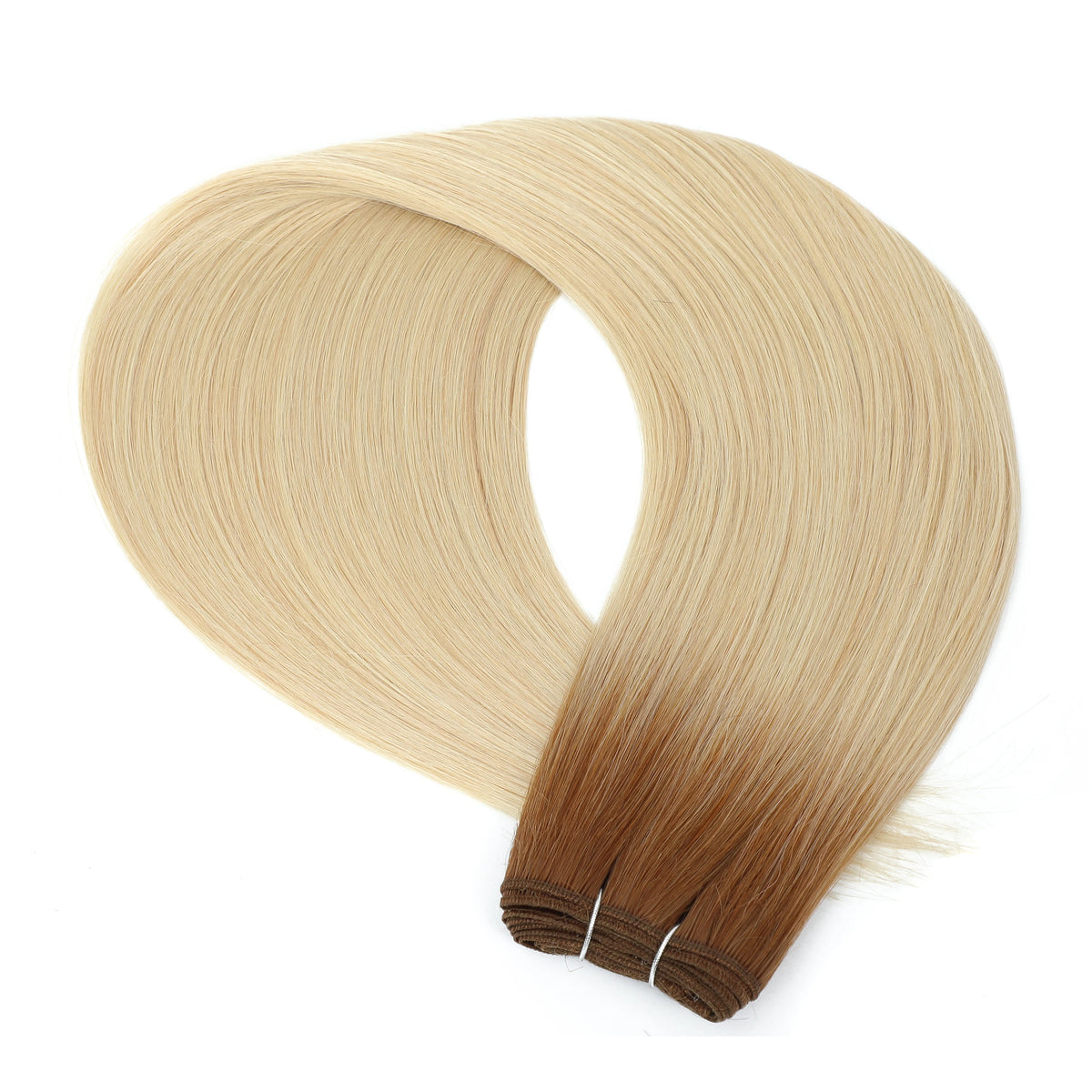 30 Inch Bone Straight Synthetic Hair Bundles Piano Blonde Ombre