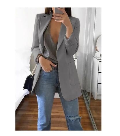 Slim Fit Polo Neck Cardigan Women's Coat