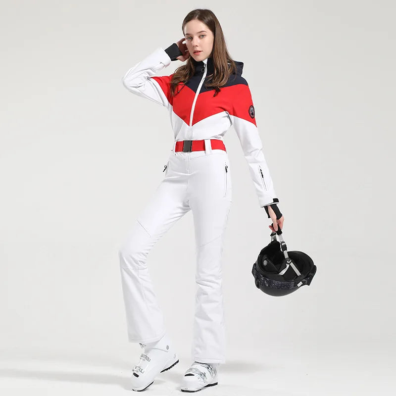 Gsou Women's Winter Snow Jumpsuit Waterproof Ski Suit