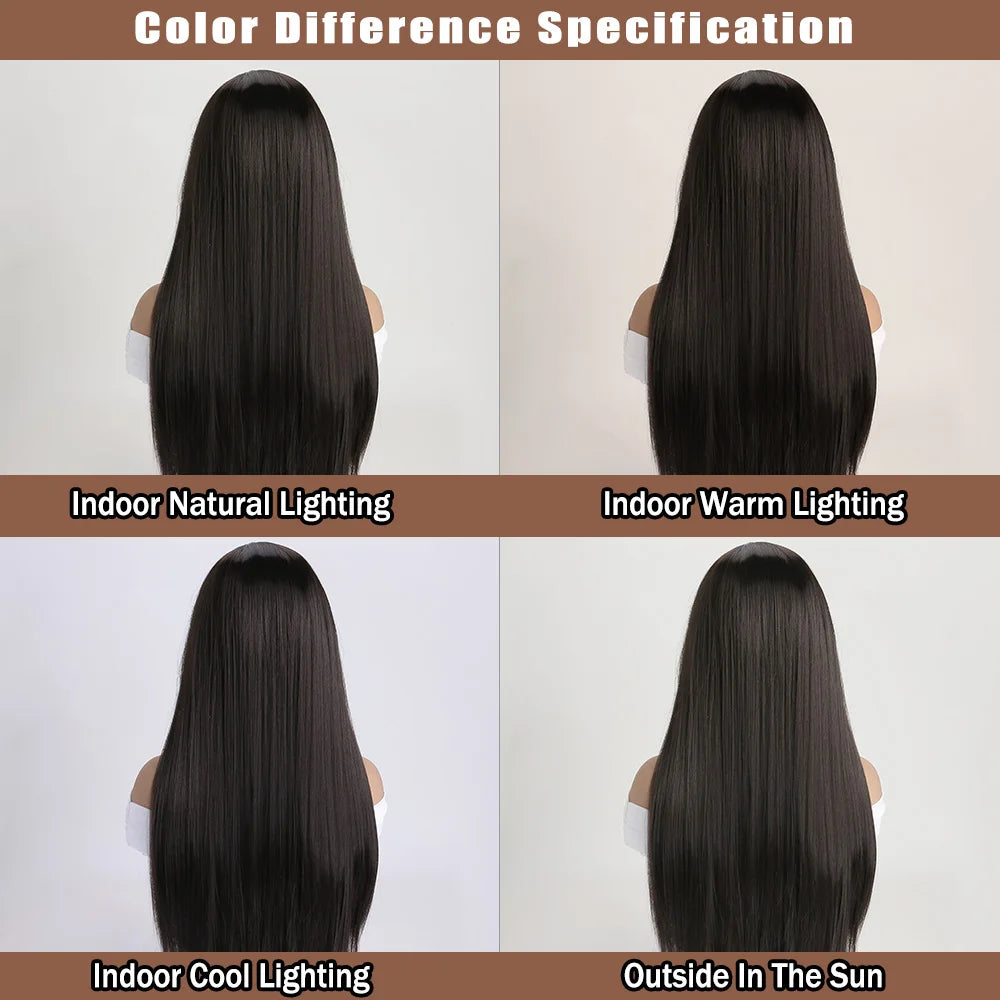 26 Inch Long Straight Synthetic Wig for Women