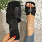 Chic Womens Slide Sandals Casual Flat Open Toe