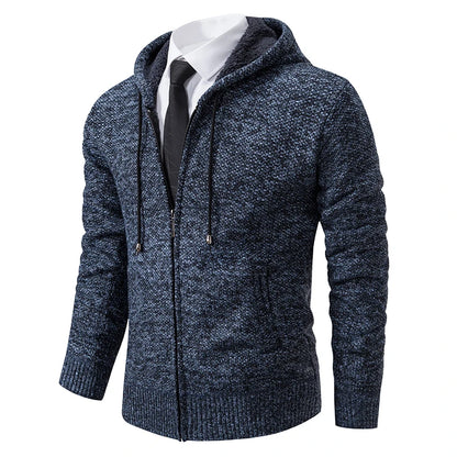Men's Fleece Zipper Cardigan Casual Sports Coat