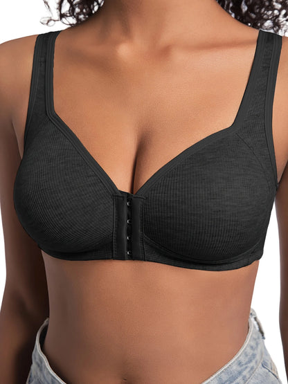 Women's Wire-Free Front Closure Full Coverage Bra