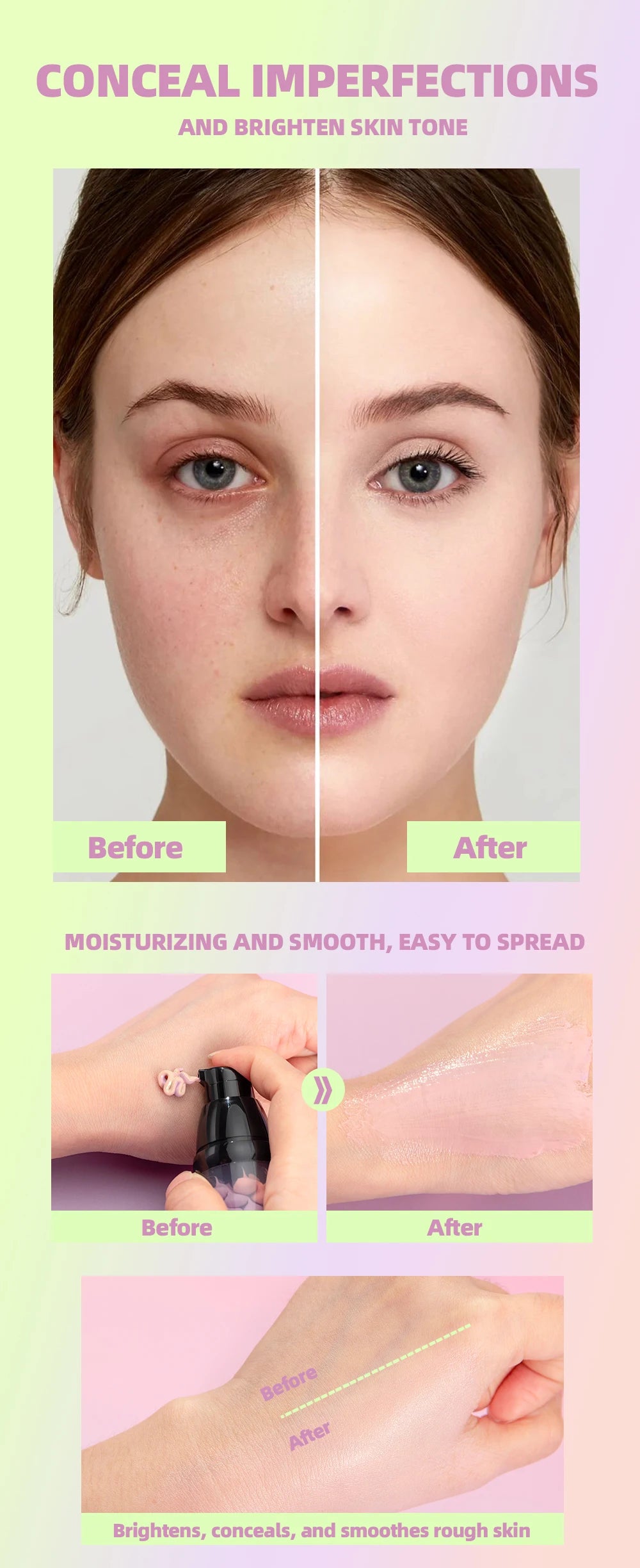 Qibest Three-Color Cream Concealer