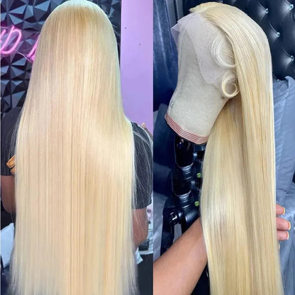 Blonde 613 Lace Front Human Hair Wig 40 Inch Straight
