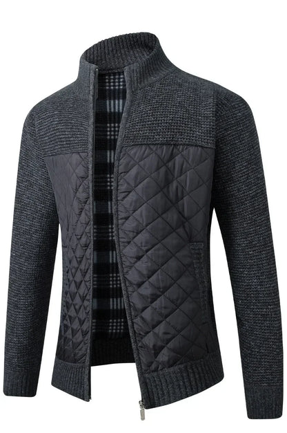 Men's Slim Fit Stand Collar Zipper Jacket