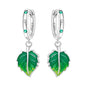 S925 Sterling Silver Iris Flower Hoop Earrings for Women