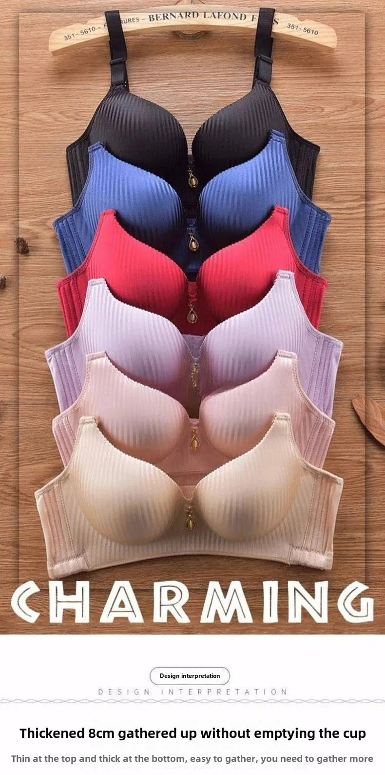 8cm Thickened Wireless Push Up Bra for Women