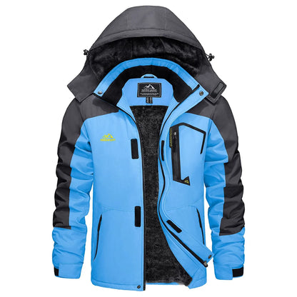 Men's Waterproof Fleece Ski Jacket Parka