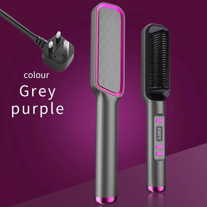 Electric Hot Comb Straight Hair Straightener Brush