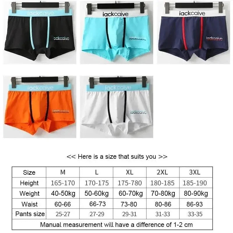 Cotton Boxer Shorts for Men 3Pcs Breathable Underwear