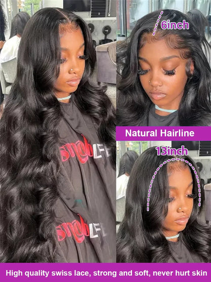 Wet And Wavy Lace Frontal Wig Human Hair 40 Inch