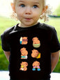 Capybara Print Girls Summer T-Shirt Short Sleeve