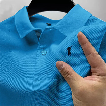 Men's Short-Sleeved Printed Polo Shirt in Polyester