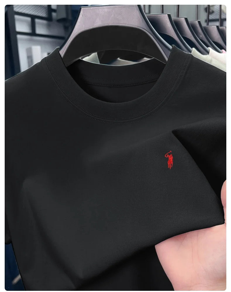 Cotton Men's Short Sleeve T-Shirt Casual Round Neck