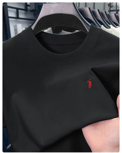 Cotton Men's Short Sleeve T-Shirt Casual Round Neck