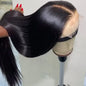 40 Inch Straight Human Hair Lace Front Wig Glueless