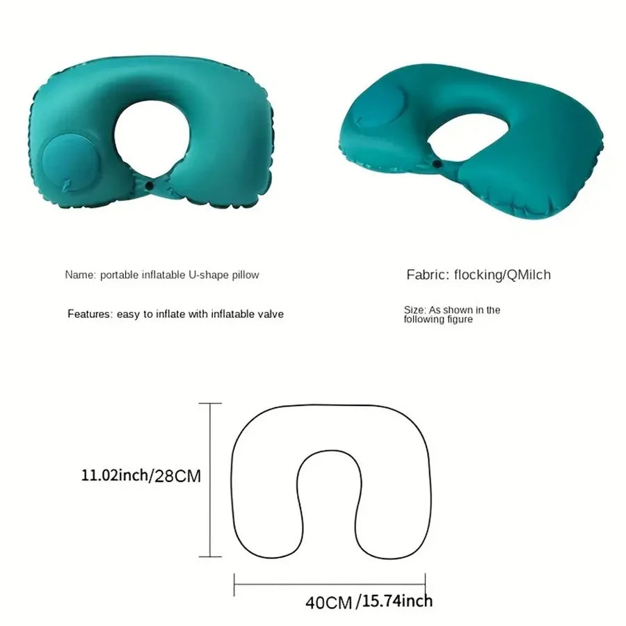 Self-Inflating Portable Travel Neck Pillow