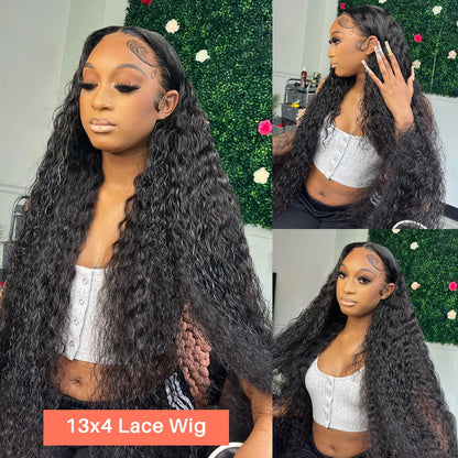 Kinky Curly 13x6 Lace Front Wig Human Hair Transparent Lace