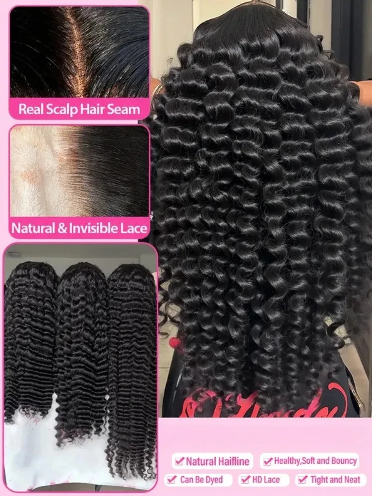 40 Inch Loose Deep Wave Lace Front Human Hair Wig