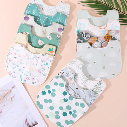 Soft Cotton Baby Bibs Burp Cloths Set U Shape