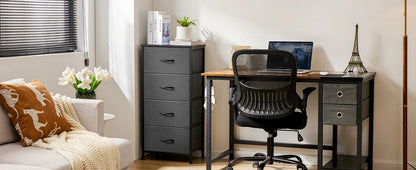 JHK Modern Morocco Dresser with 4 Fabric Drawers