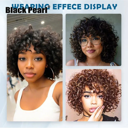 Brazilian Afro Puff Pixie Bob Wig 99J Natural Brown