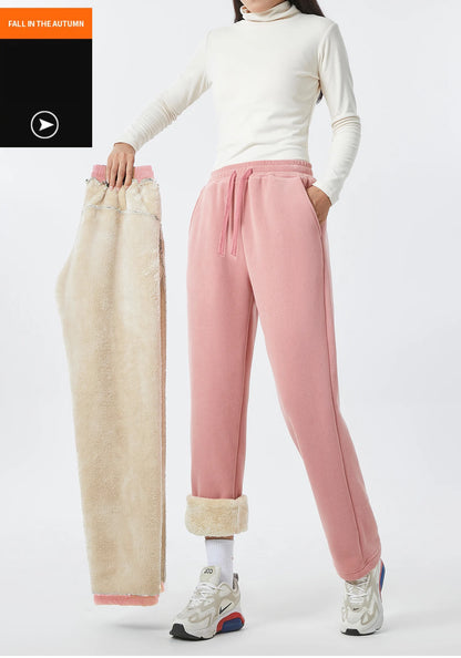 Unisex Winter Fleece Liner Drawstring Sweatpants