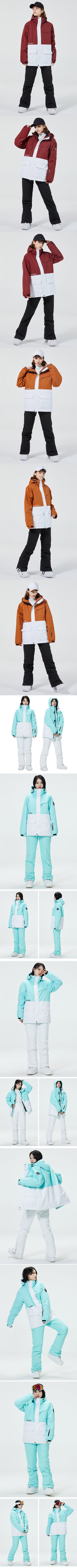 Unisex Winter Snow Ski Suit Jacket and Pants Set
