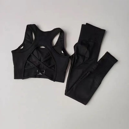 Women's 2PCS Sports Bra and Leggings Set for Yoga