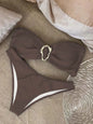 Bandeau Push-Up Bikini Set with Brazilian Thong