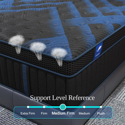 12 Inch Gel Memory Foam Hybrid Pocket Spring Mattress
