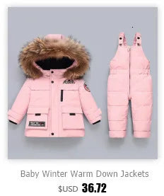 Winter Down Jacket for Boys and Girls Thicken Snowsuit