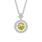 Moissanite Pendant Necklace for Women in Sterling Silver